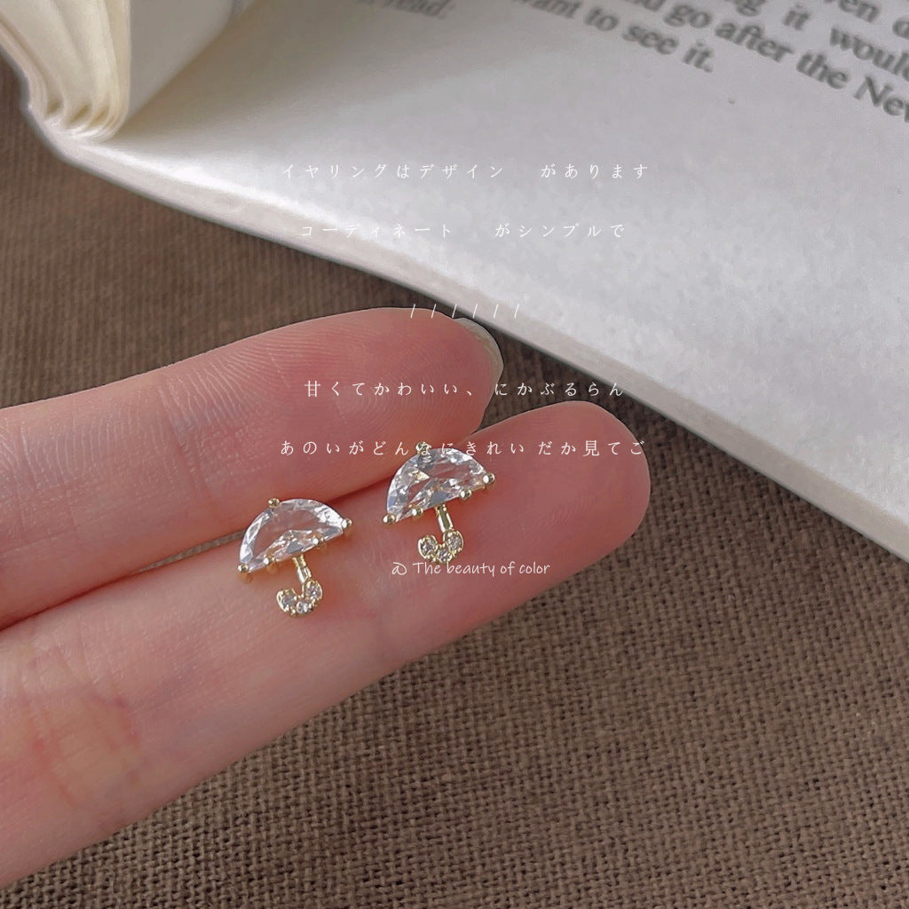 Zircon Umbrella Ear Stud