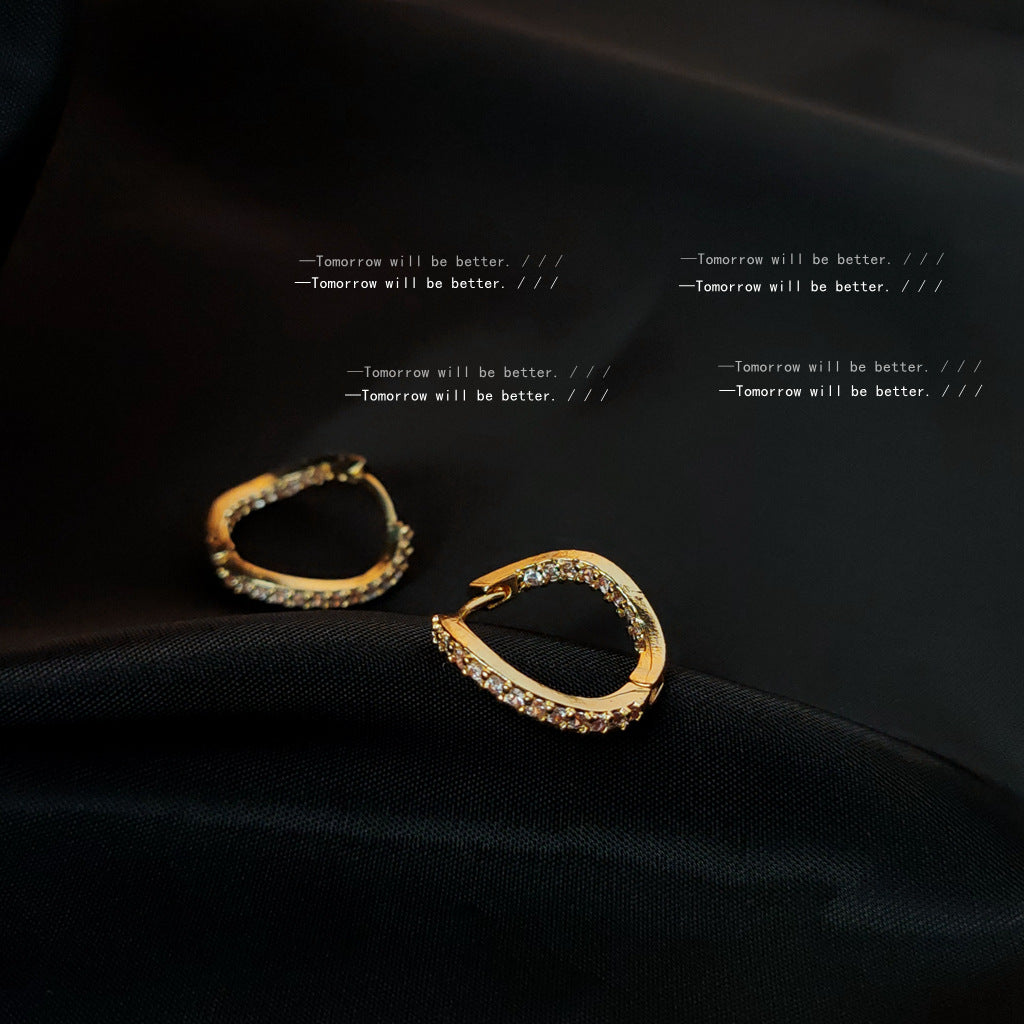 Zircon Classic Hoop Earrings